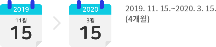 2019.11.15.~2020.3.15.(4개월)