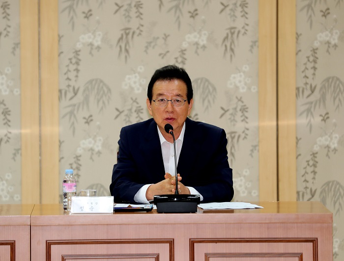 [포토] 정순균 강남구청장, ‘주민자치위원장 월례회의’ 참석