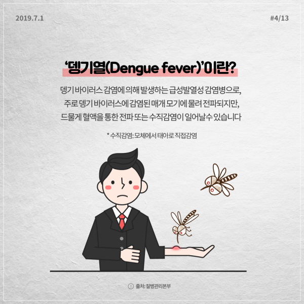 최근 뎅기열은 세계보건기구(WHO)의 2019년도 세계 10대 보건위험요인 중 하나로 선정되기도 했습니다.