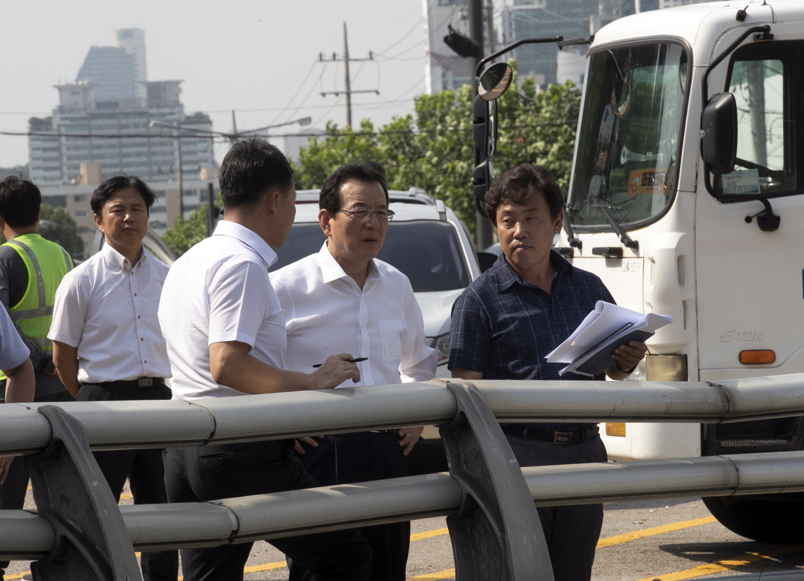 [포토] 정순균 강남구청장, 주요사업 현장 방문