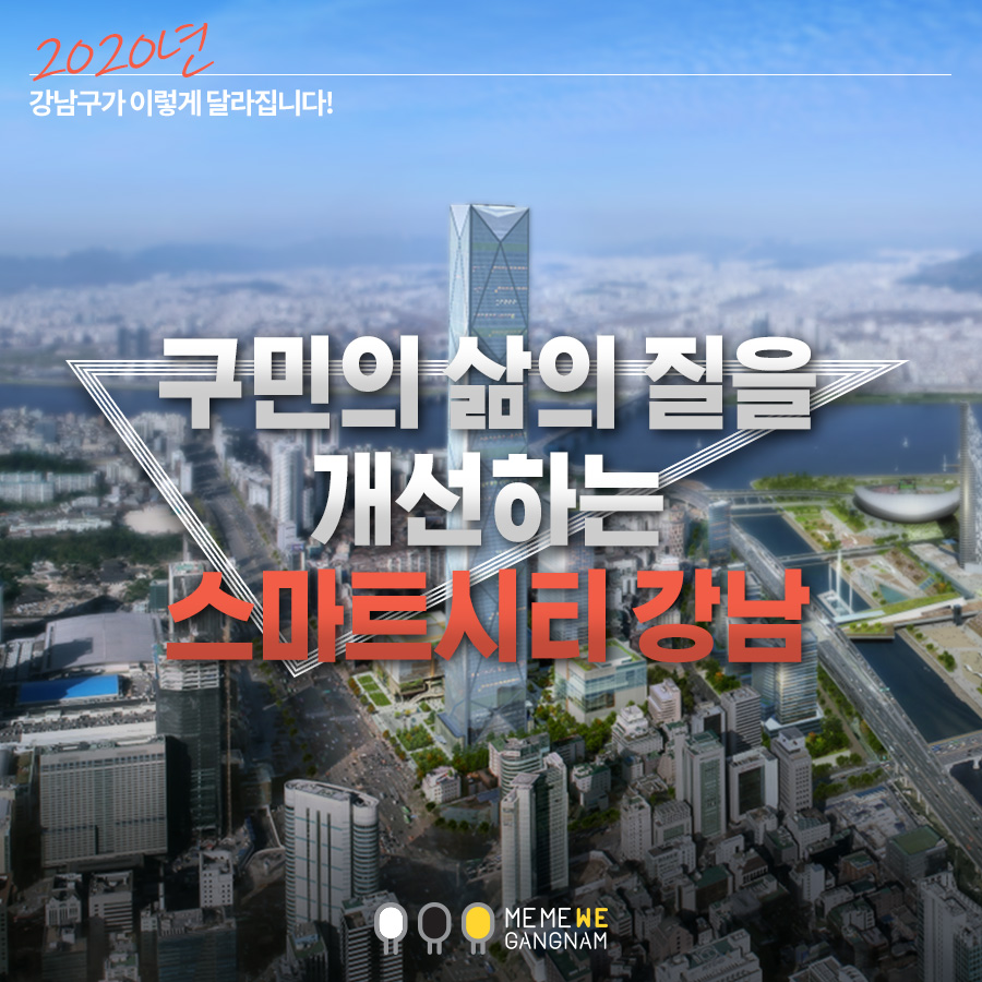 2020년 강남구가 이렇게 달라집니다! 구민의 삶의 질을 개선하는 스마트시티 강남