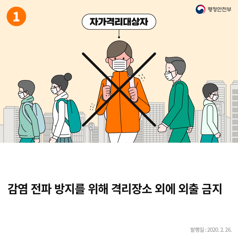 자가격리 대상자 생활수칙 