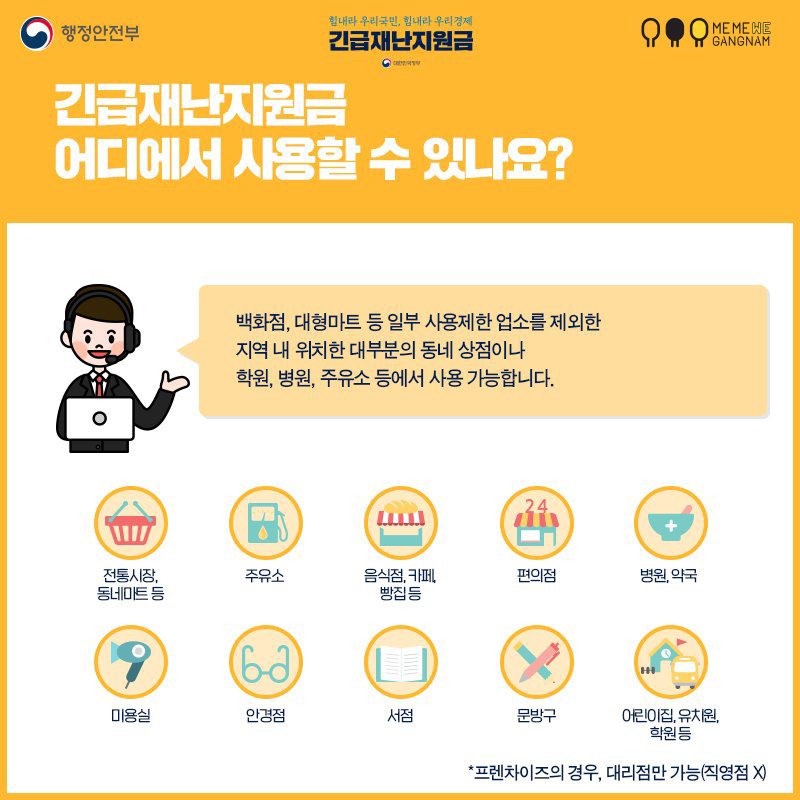 슬기로운 긴급재난지원금 사용방법