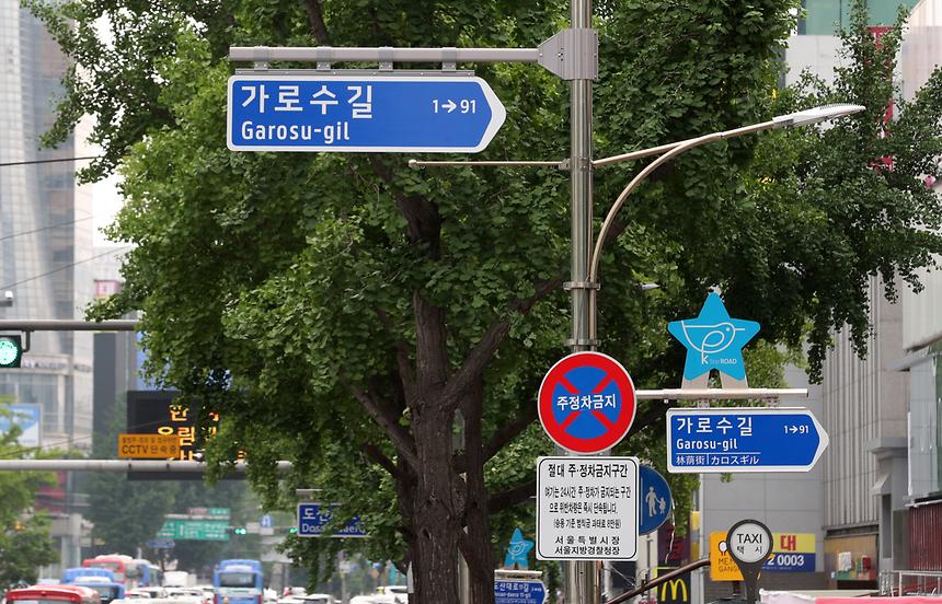 가로수길 표지판  - 3