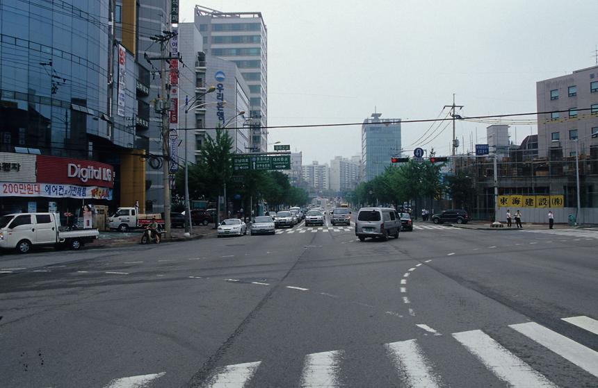 논현로 벚꽃길 교차4거리 - 4