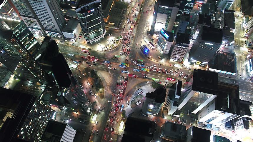 강남역 사거리 야경 - 2