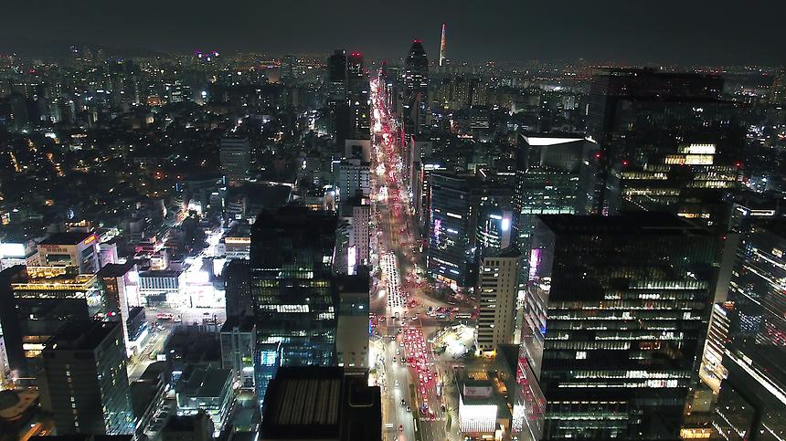 강남역 사거리 야경 - 1