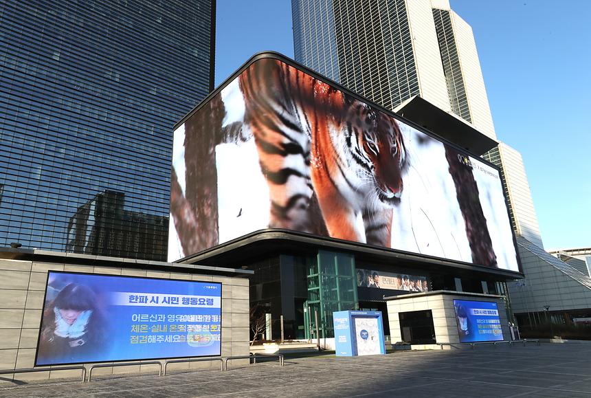 임인년 맞아 코엑스 대형전광판에 백두산호랑이 영상 상영 - 5