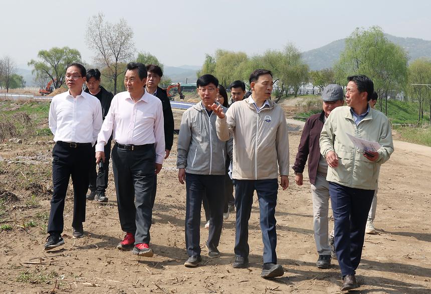 파크골프장 공사 현장 방문 - 4
