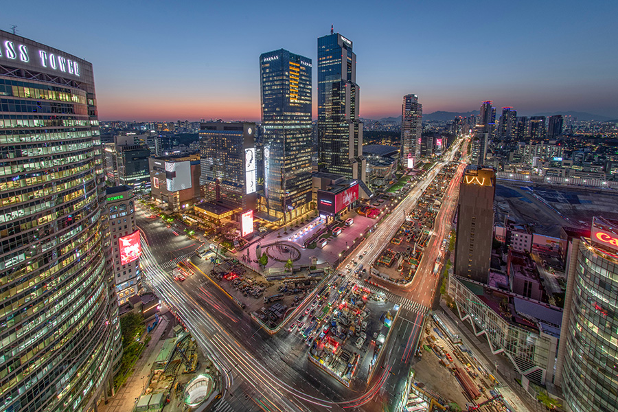 삼성역에서 마주한 일몰