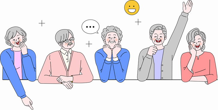 어르신, 시니어센터에 놀러오세요