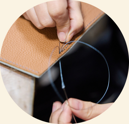 가죽 바늘 꿰기