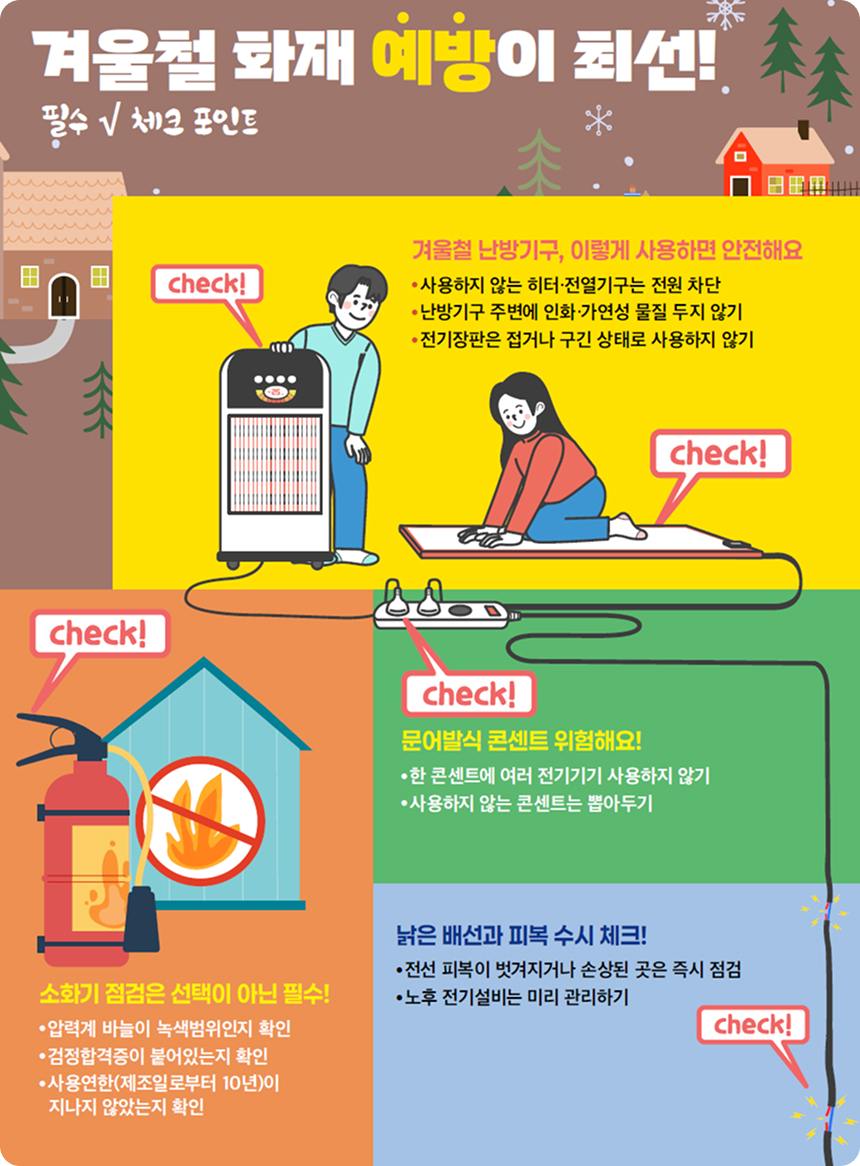 겨울철 화재 예방이 최선