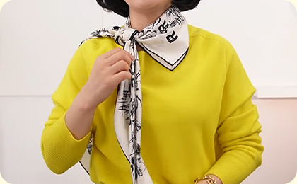 4.짧은 쪽은 뒤로 긴 쪽은 앞으로 오게 위치를 조정한다.