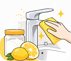 구연산-산성으로 물때 제거 시 사용하면 반짝반짝 빛나게 만들어준다.