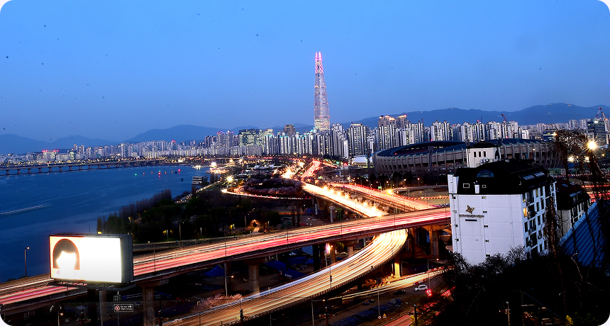 삼성정에서 바라보는 한강 야경