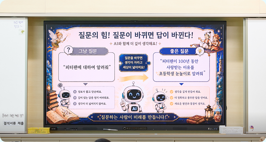 대곡초등학교 'AI 질문력 수업' 현장 