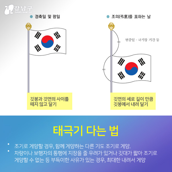 태극기 다는 법 자세한 내용은 아래 참고