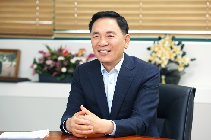 조성명 강남구청장이 26일 구청장실에서 뉴스1과 인터뷰를 하고 있다. 2023.06.26/뉴스1 @News1