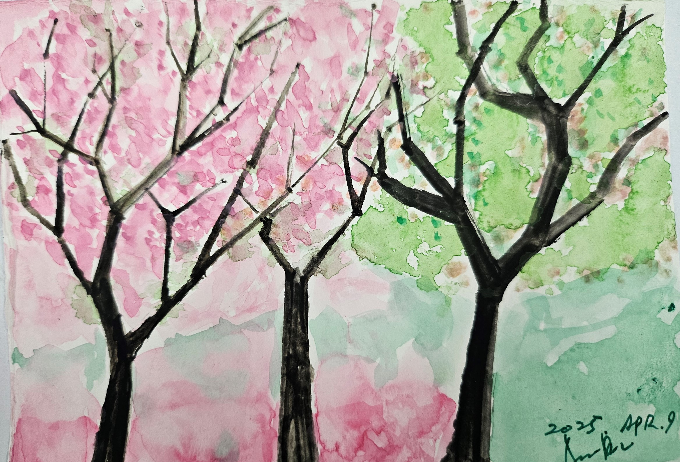 김광호作-봄 공원