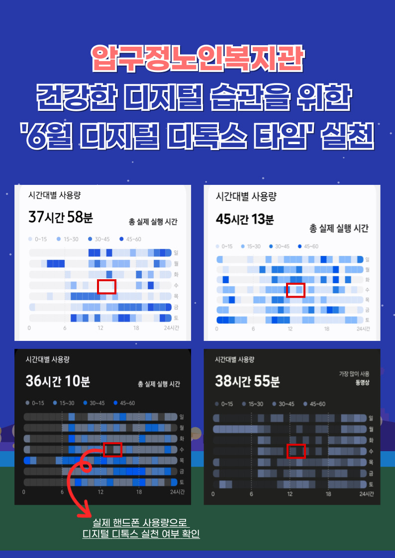 직원들의 디지털 스트레스 극복을 위한 디지털 디톡스 타임 6월 활동 실천