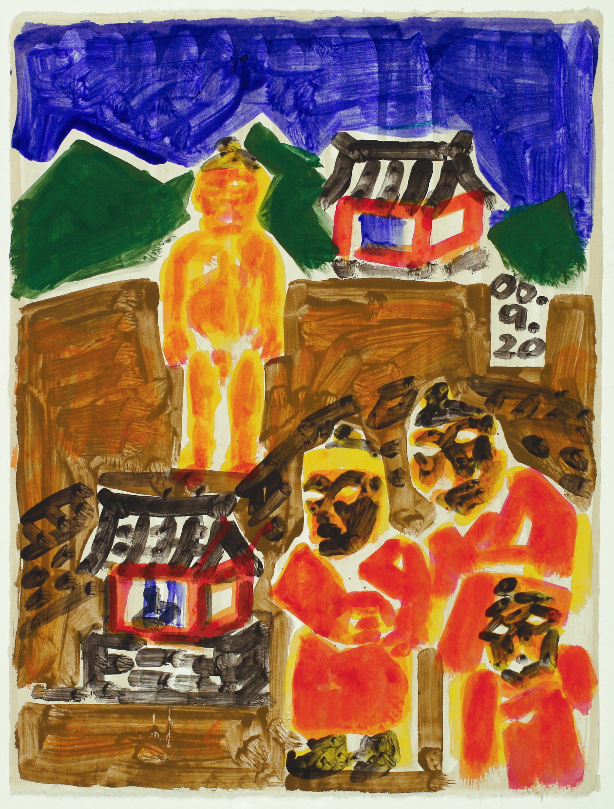 서용선 Suh Yongsun, 소년왕, 2006, Acrylic on paper, 64.5 × 49cm (Framed)