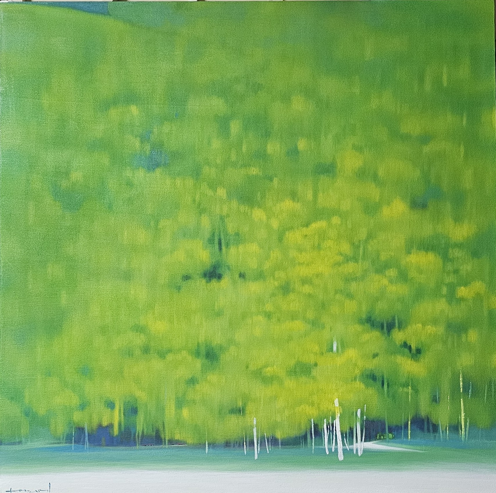 백승미_시선이 머물다_Mixed Media on Canvas_100×100cm_2025