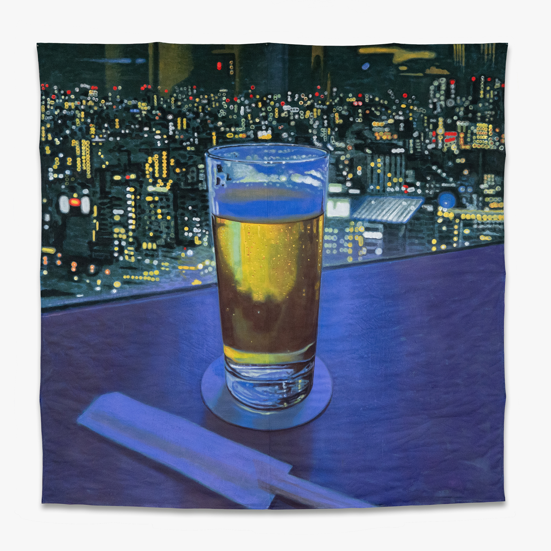 이우성_ 도쿄에서 _ 2023 _ 천에 아크릴릭 과슈, 아크릴 _ 210x210cm_이미지 작가, 갤러리 현대 제공.jpg