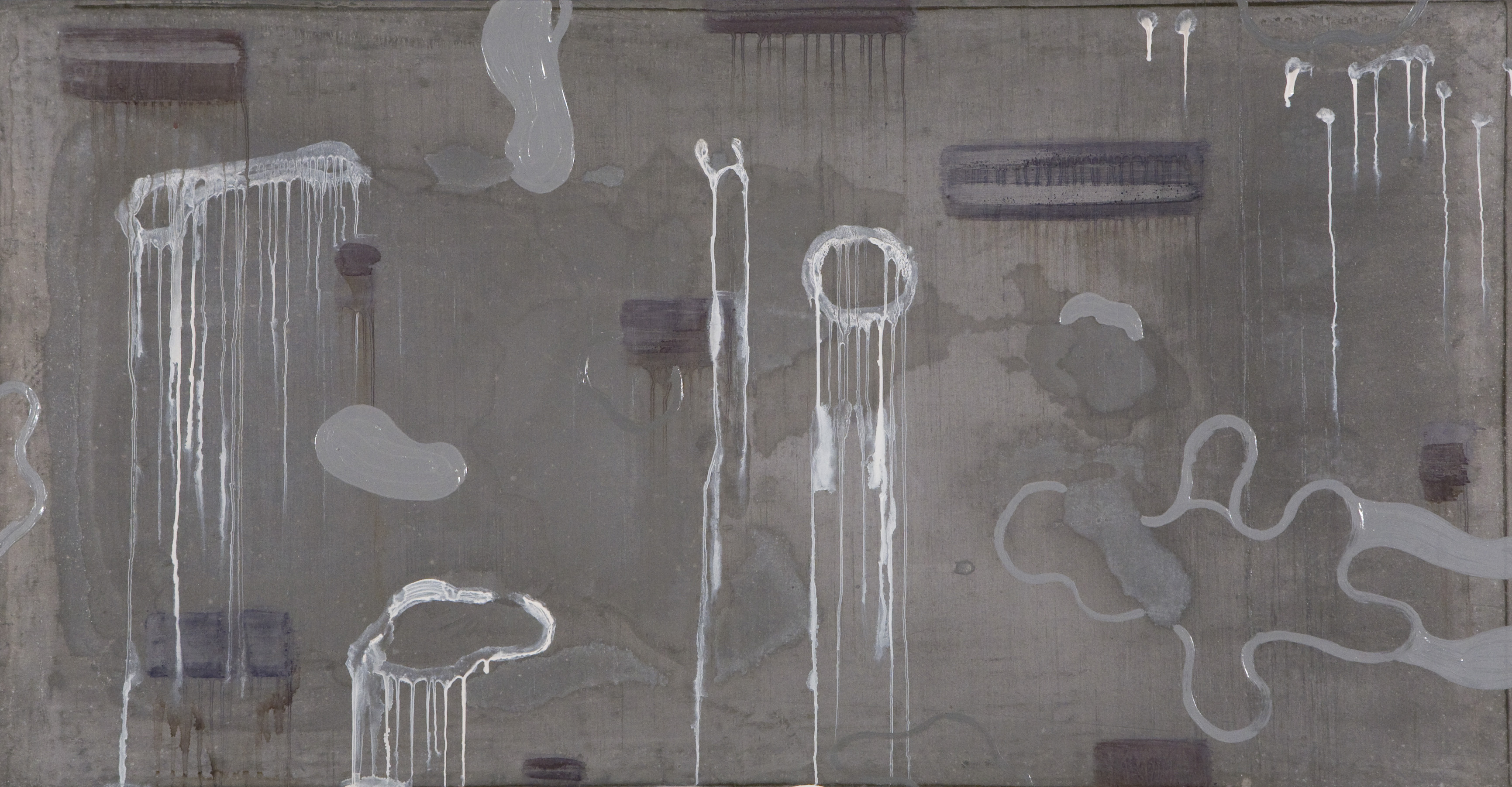설원기_ 밤바다의섬들  Islands at Night, 44x84cm, oil on lead, 2009_이미지 작가 제공