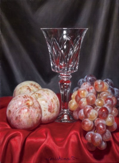 붉은 정물 (Still Life in Red), 2026, Oil on canvas, H33 × W24 cm
