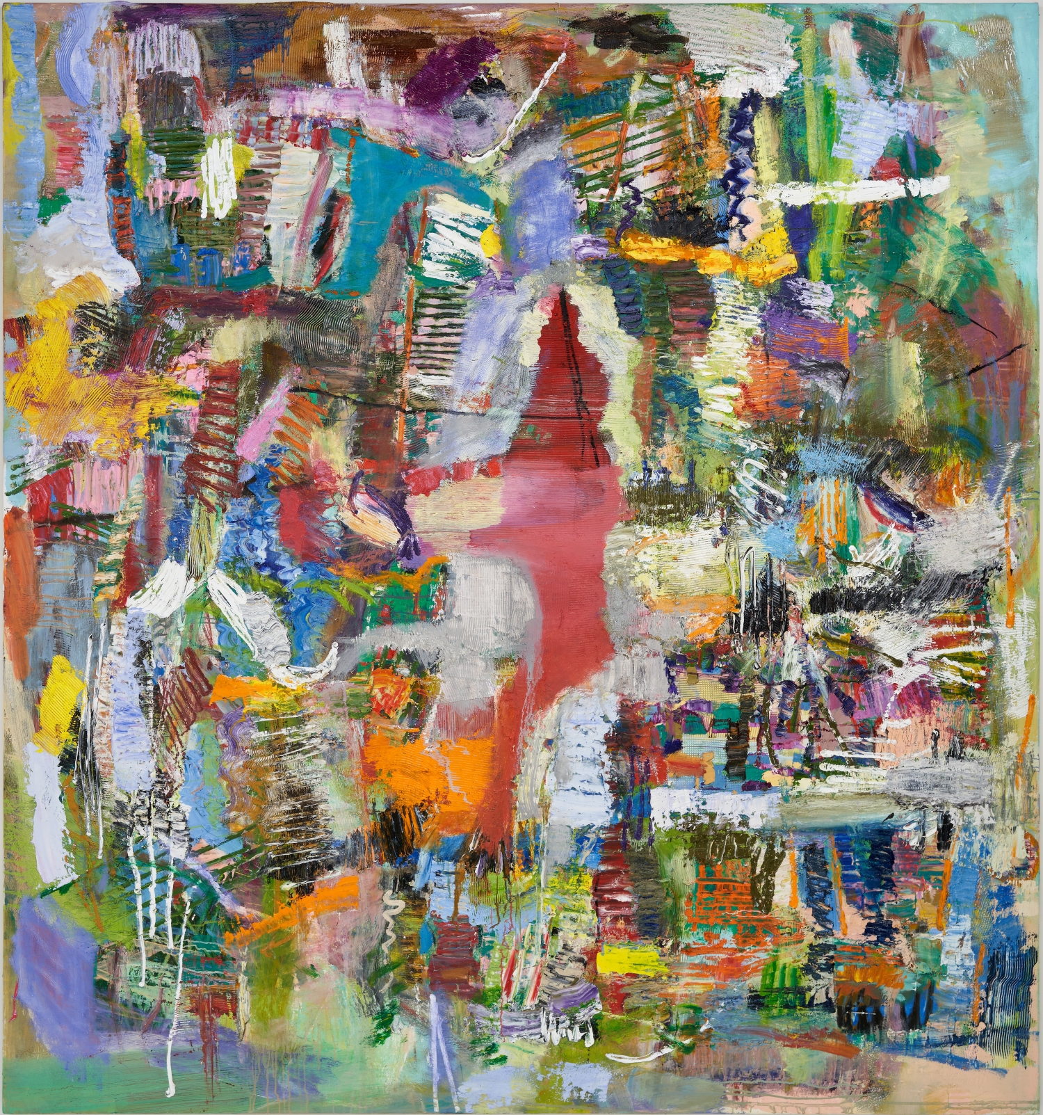 백경호, 무제_2025_oil, charcoal on canvas_219.6 x 205.5cm