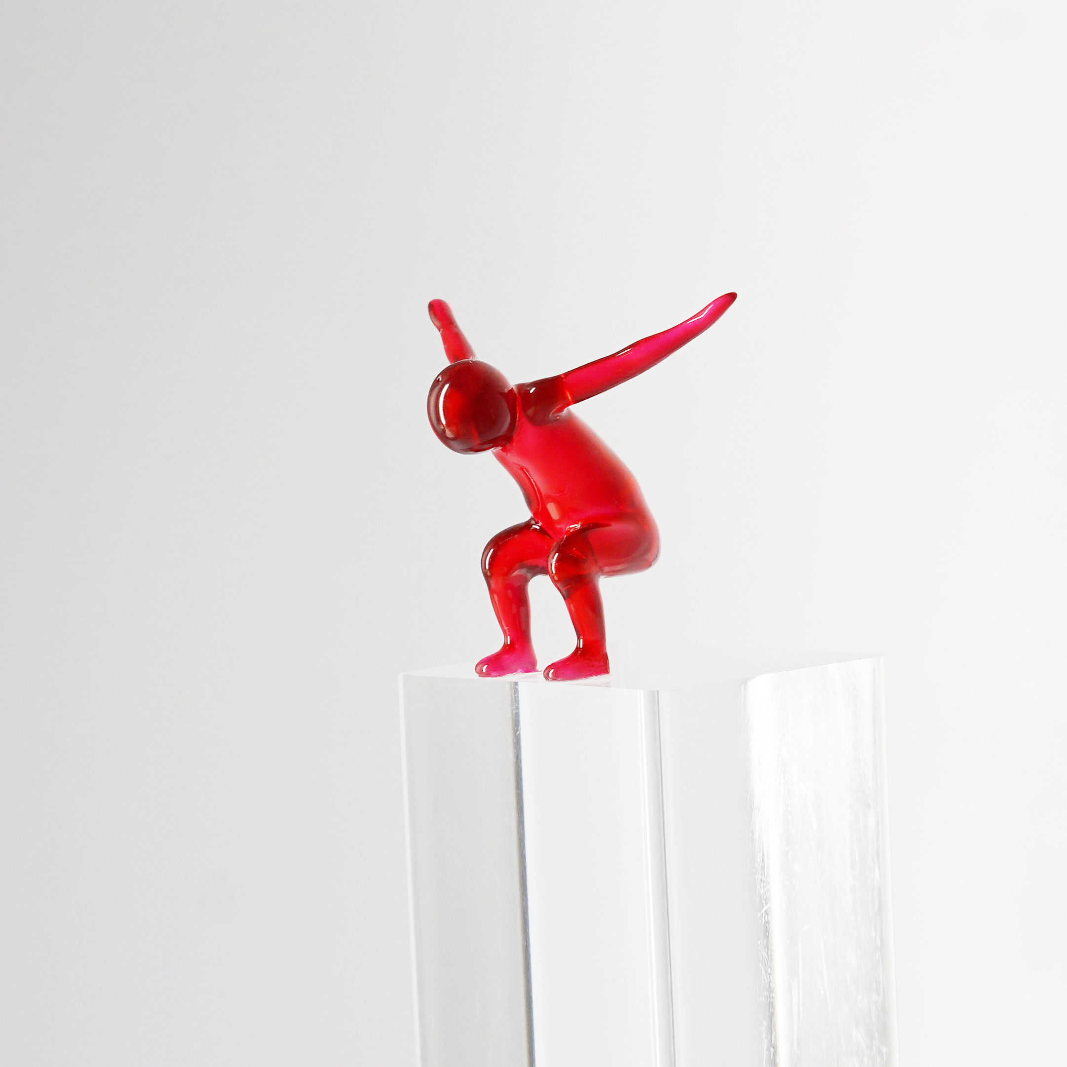 High diver, 2026, Acrylic, Crystal resin, Candy finish on crystal resin, h11.7xw3xd3cm, ed.1/30