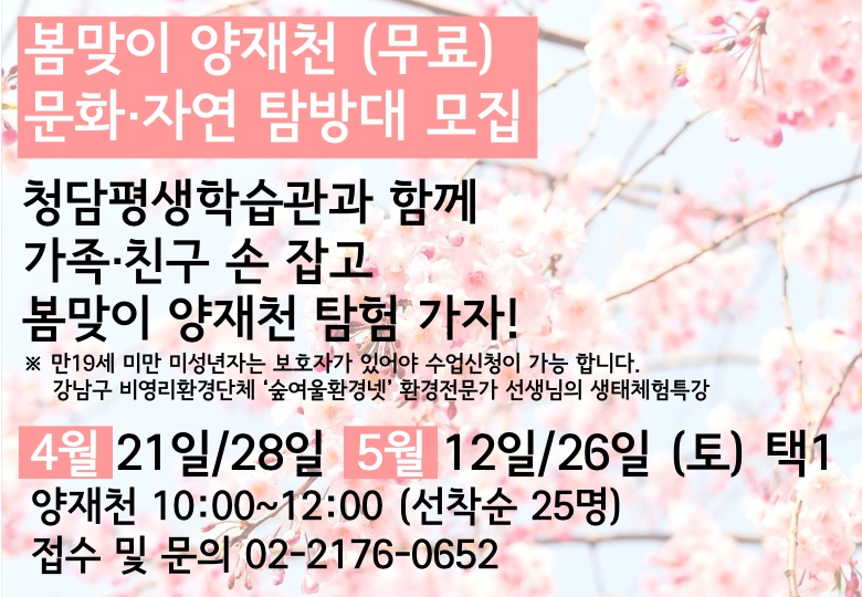 양재천 문화자연 탐방대