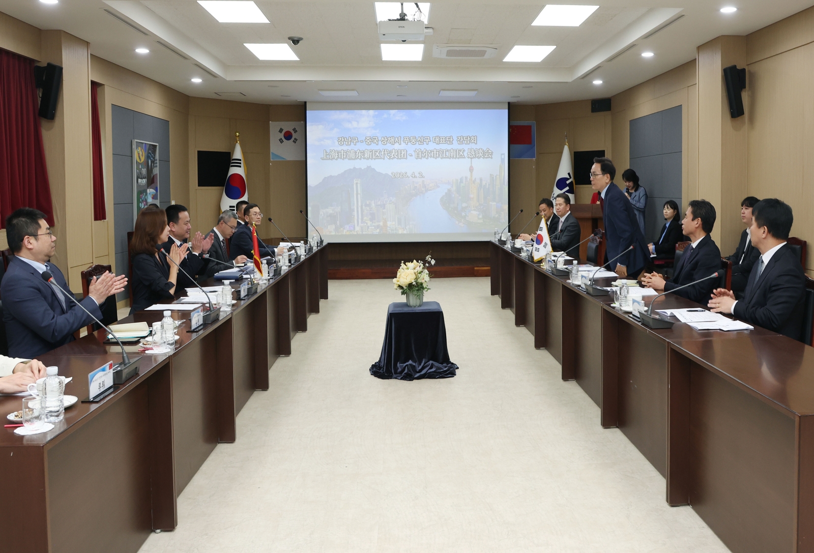 중국 상해시 푸둥신구 대표단 방문