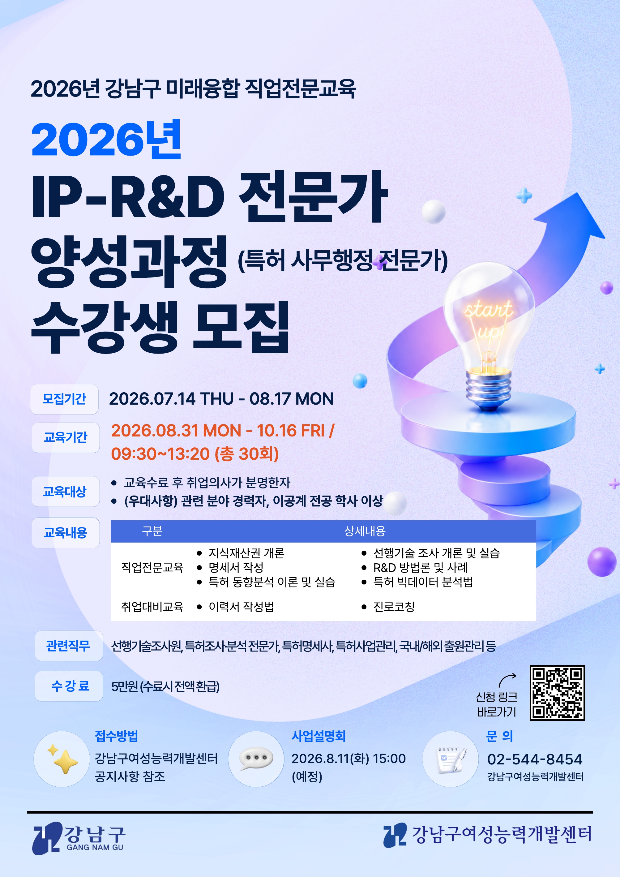 IP R&D 전문가(특허 사무행정 전문가) 설명회