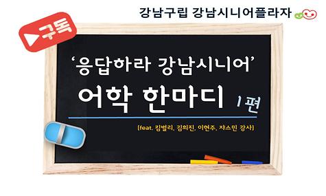 ｀응답하라 강남시니어 ´ - 어학 한마디 1편