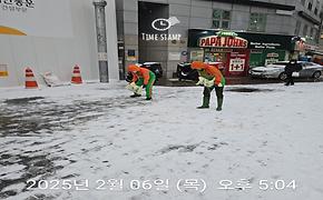 제설 취약 구간 제설 작업 실시(언주초, 양재역, 매봉역 등 2.6 ~ 2.7) 